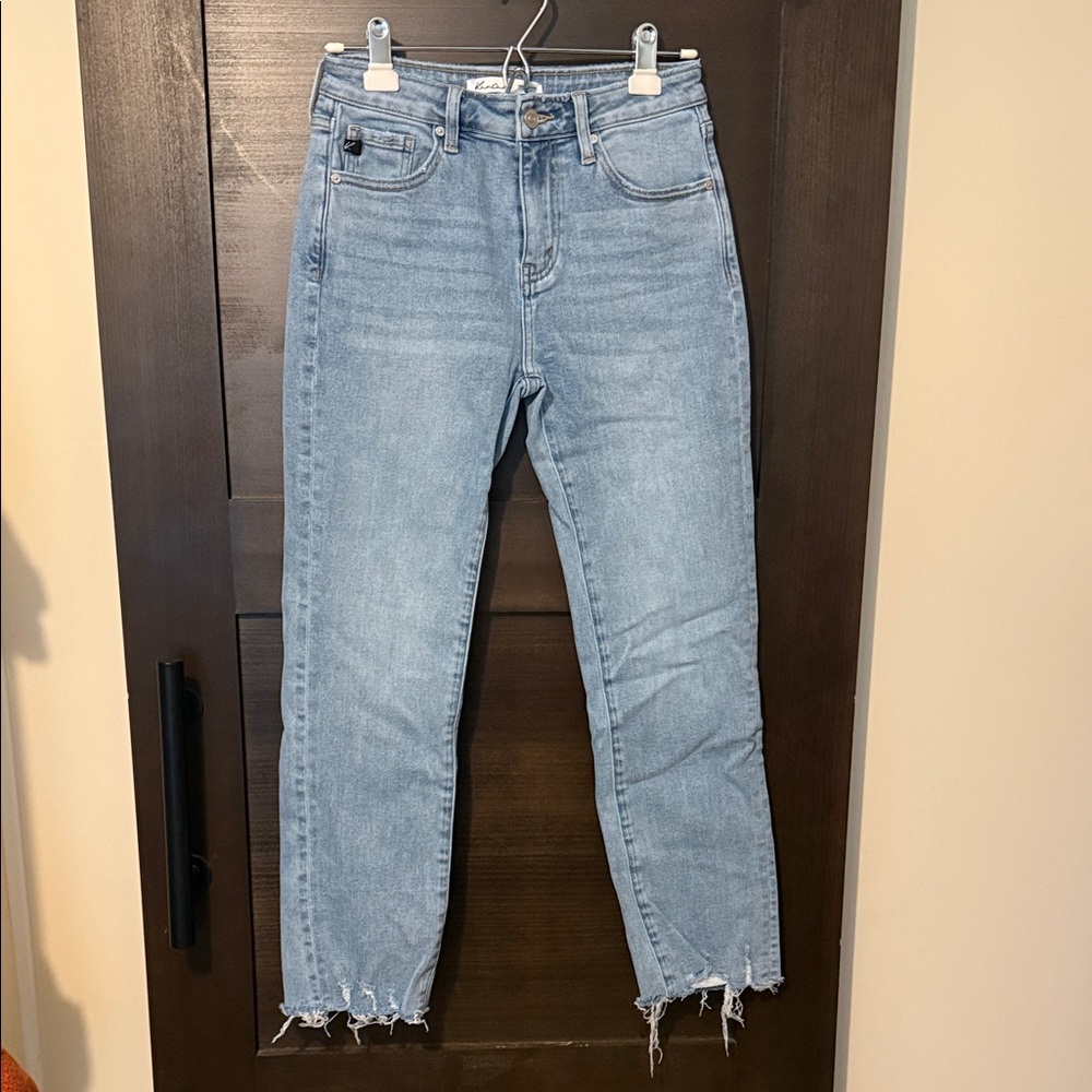 KanCan Sky Blue Straight Leg Jeans